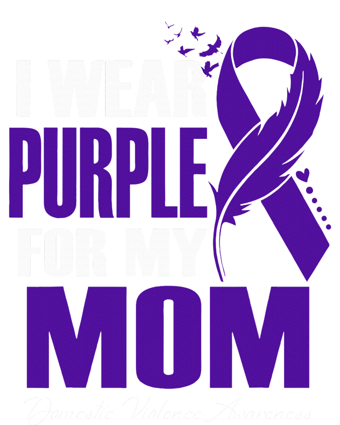 Domestic Violence Awareness I Wear Purple For My Mom  Kids Long Sleeve Shirt