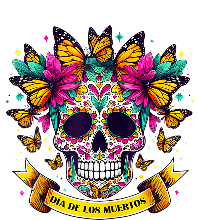 Dia De Los Muertos Sugar Skull Flowers For Women T-Shirt