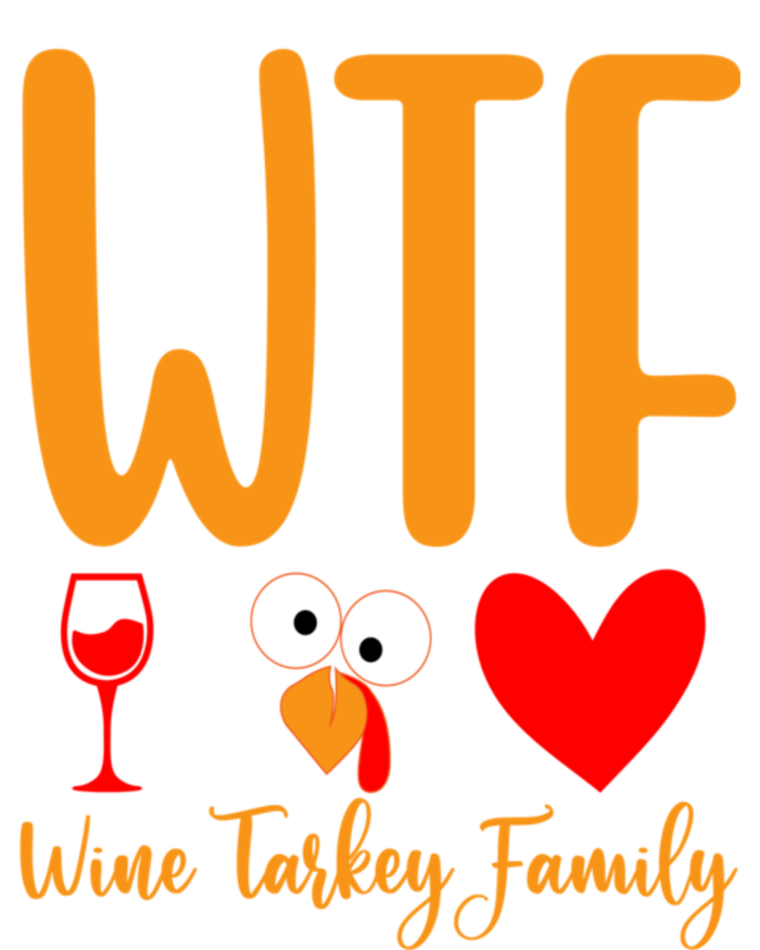 Wtf Wine Turkey Family Funny Thanksgiving Day Women's Perfect Tri Tunic Long Sleeve Shirt