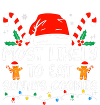 Most Likely To Eat SantaS Cookies Funny Family Christmas Women's Flannel Pajama Set