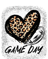 Game Day With Leopard Heart Football Lovers Mom Bleached  Sustainable Bucket Hat