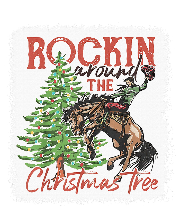 Rocking Around The Christmas Tree Cowboy Horse Coaster