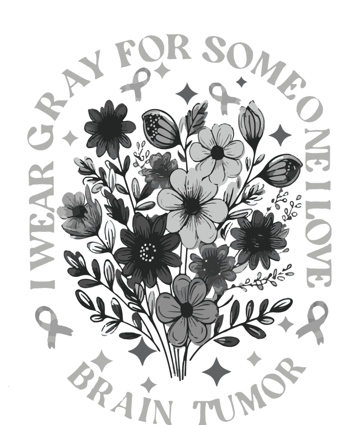 Brain Tumor Awareness Wildflower I Wear Gray For Brain Tumor PosiCharge RacerMesh Polo