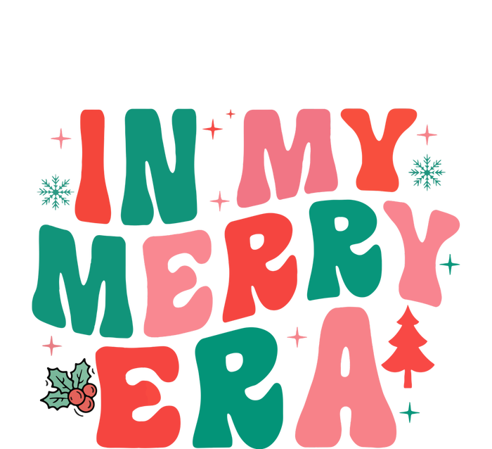 Christmas In My Merry Era Xmas Holiday Groovy Christmas Gift T-Shirt