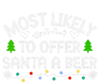 Christmas Most Likely To Offer Santa A Beer Funny Drinking Gift Flexfit Unipanel Trucker Cap