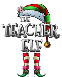 The Teacher Elf  Matching Family Funny Xmas Women's Racerback Tank