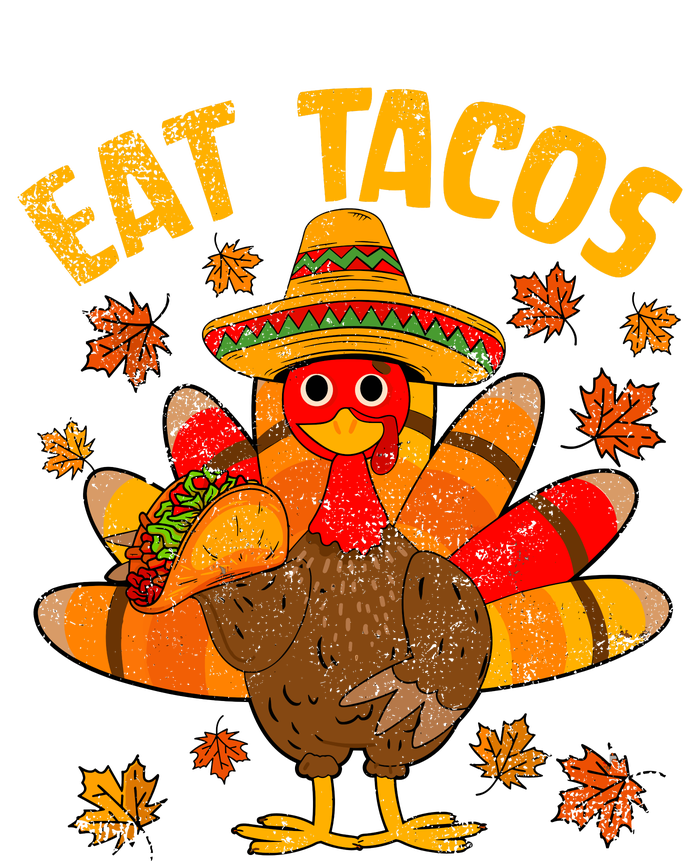 Turkey Eat Tacos Mexican Sombrero Thanksgiving Family T-Shirt