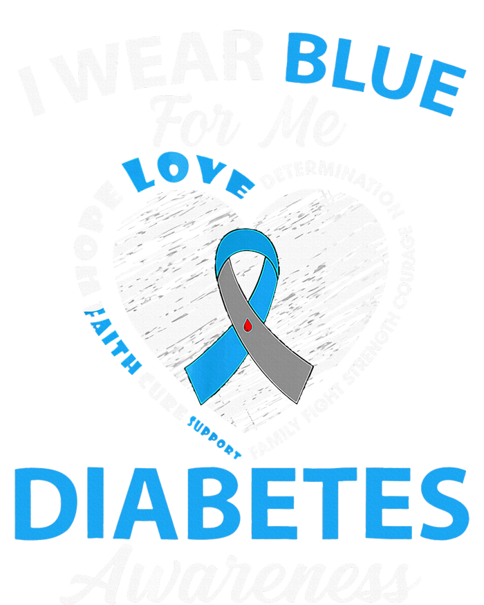 Type 1 2 In November We Wear Blue Diabetes Awareness Full-Length Apron With Pockets