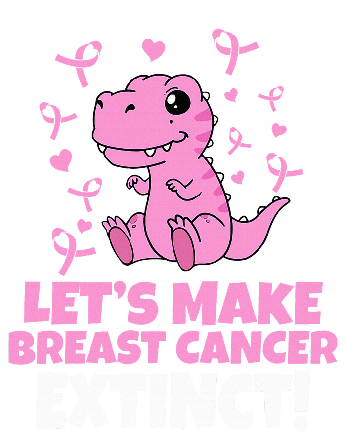 Dino Pink Let's Make Breast Cancer Extinct Kids Long Sleeve Shirt