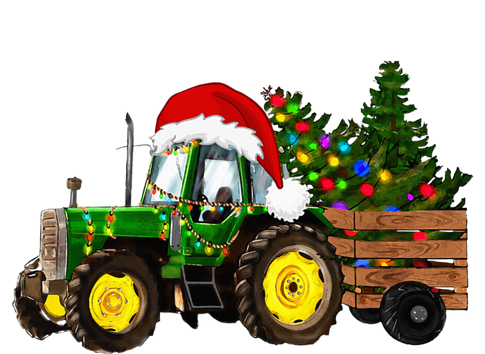 Farm Tractor Christmas Tree Lights Santa Tall Sweatshirt