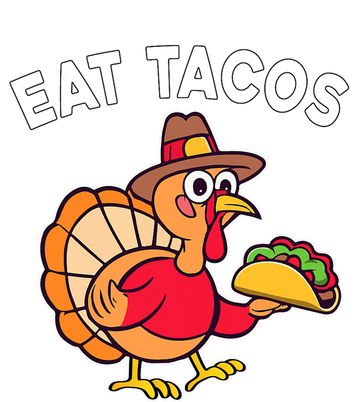 Funny Thanksgiving Turkey Eat Tacos Mexican Thanksgiving Fun Women's Racerback Tank