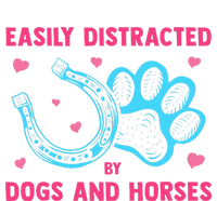 Easily Distracted By Dogs And Horses Animal Lover T-Shirt