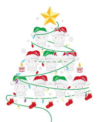 Skull Christmas Tree Pajama Cool Skeleton Santa Hat T-Shirt