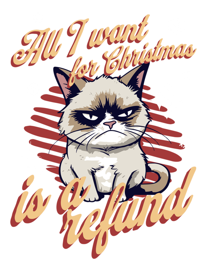 Angry Cat Christmas Meme: All I Want Ugly Christmas Cat Gift Sustainable Beanie