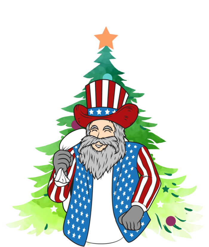 Here Comes Santa Clauspatriotic Kris Kringle Christmas Tree Great Gift T-Shirt