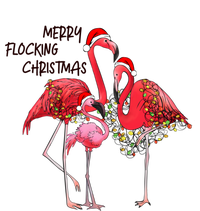 Merry Flocking Christmas Day Pink Flamingo Xmas Holidays Gift T-Shirt