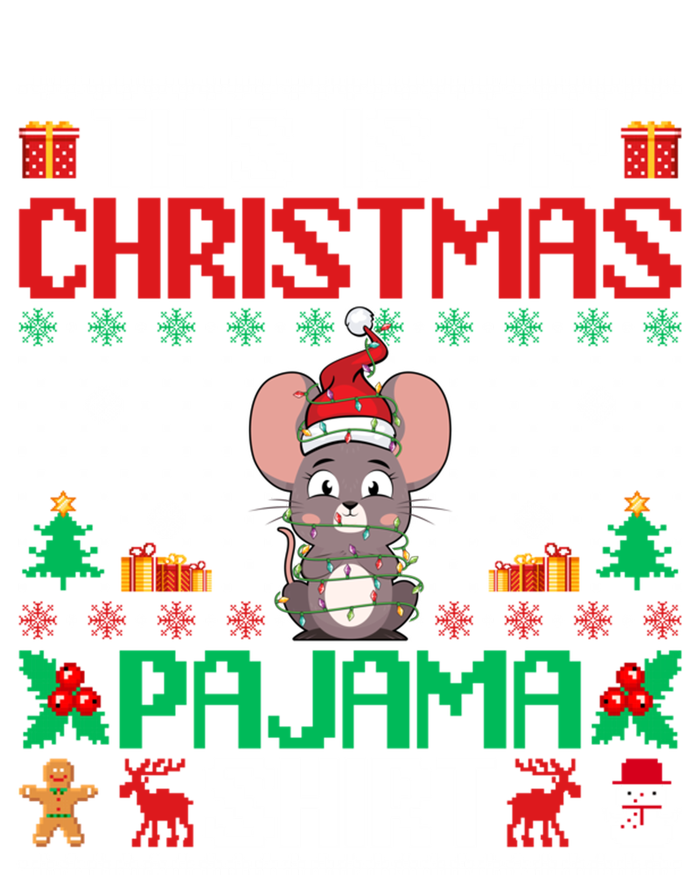 Mouse Christmas Xmas Pajama Gift Santa Hat Mouse Meaningful Gift T-Shirt