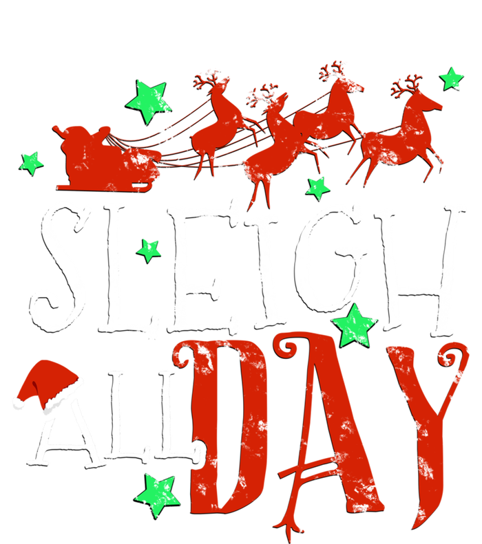 Sleigh All Day Funny Santa Sled Christmas Gift USA-Made Snowflake Beanie