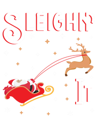 Sleighin It Funny Christmas Pun Sleighing Santa Sleigh Xmas Gift 16 in Basic Backpack