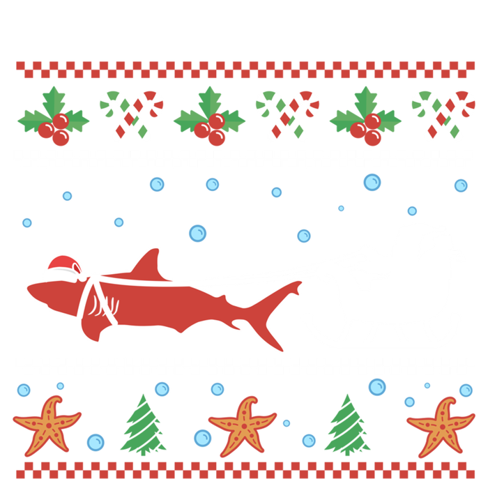 White Great Shark Ugly Christmas Sweater Santa Claus Sleigh Great Gift Coaster