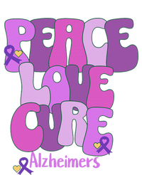 Purple Ribbon Peace Love Cure Alzheimer's Awareness Dry Zone Grid Polo