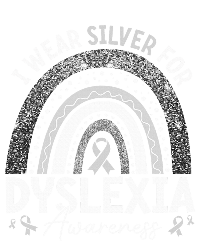 I Wear Gray Ribbon For Dyslexia Awareness Poster