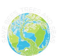 funny Save Bees Trees And Seas Climate Change T-Shirt