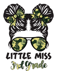 Camo Messy Bun Hair Tie Bow for Little Miss in 3rd Grade Cooling Performance Crew T-Shirt