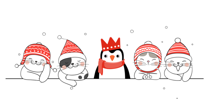 Christmas Winter Festive Penguin Cats Holiday Party Great Gift T-Shirt