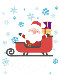 Cute Believe Merry Christmas Santa Claus Sleigh Meaningful Gift Poster