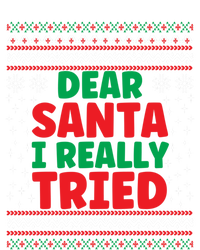 Dear Santa I Really Tried Funny Ugly Christmas Sweater Gift Canvas