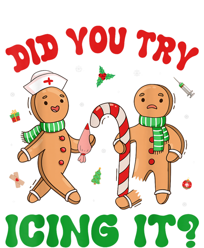 Did You Try Icing It Retro Christmas Gingerbread Nurse Squad Sweatshirt