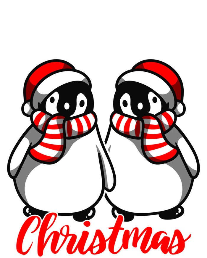 Festive Delight Merry Christmas Penguins Gift V-Neck T-Shirt