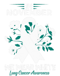 In November We Wear White Lung Cancer Awareness Month Flower V-Neck T-Shirt