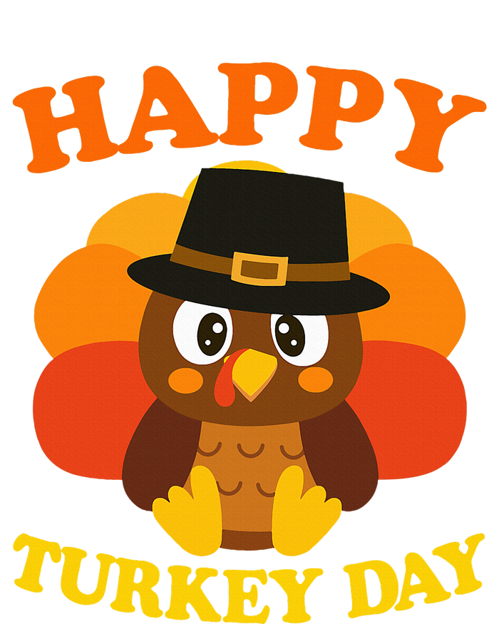 Happy Turkey Day Cute Little Pilgrim Gift Thanksgiving T-Shirt