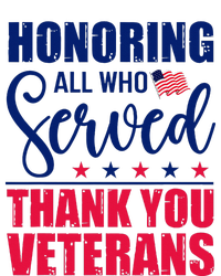 Honoring All Who Served Thank You Veterans Day American Flag  Valucap Bio-Washed Visor