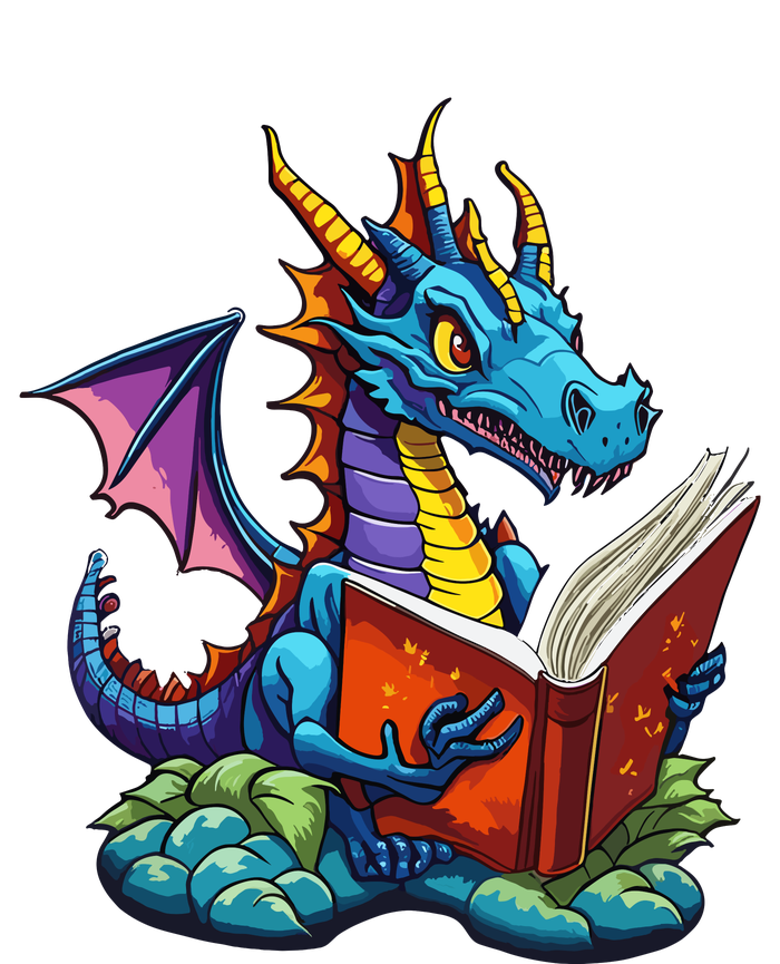 Dragon Reading A Book Bella+Canvas Jersey Crop Tee