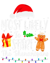 Most Likely To Start The Shenanigans Funny Family Christmas Women's Flannel Pajama Set