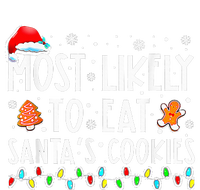 Most Likely To Eat Santas Cookies Family Christmas Holiday Women's Long Sleeve Flannel Pajama Set 