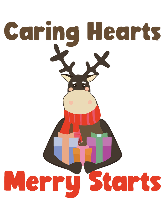 Caring Hearts Merry Starts Christmas Grommeted Golf Towel