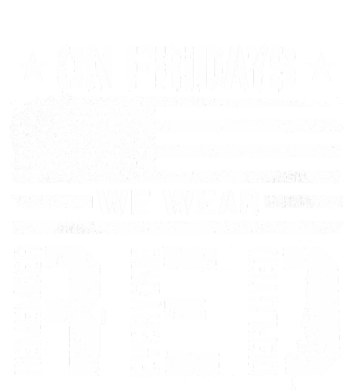 On Friday We Wear Red American Flag Military Supportive Tall T-Shirt