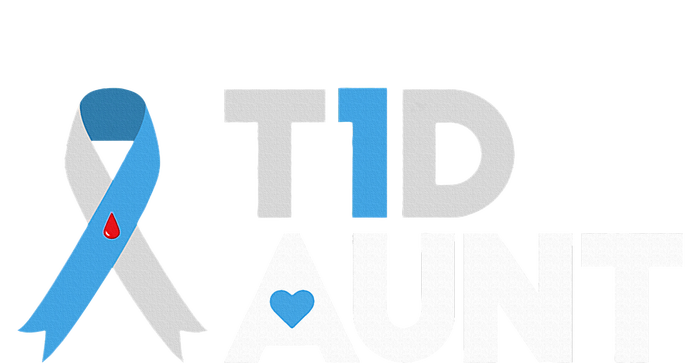 T1D Aunt  Diabetes Awareness Type 1 Insulin Pancreas V-Neck T-Shirt