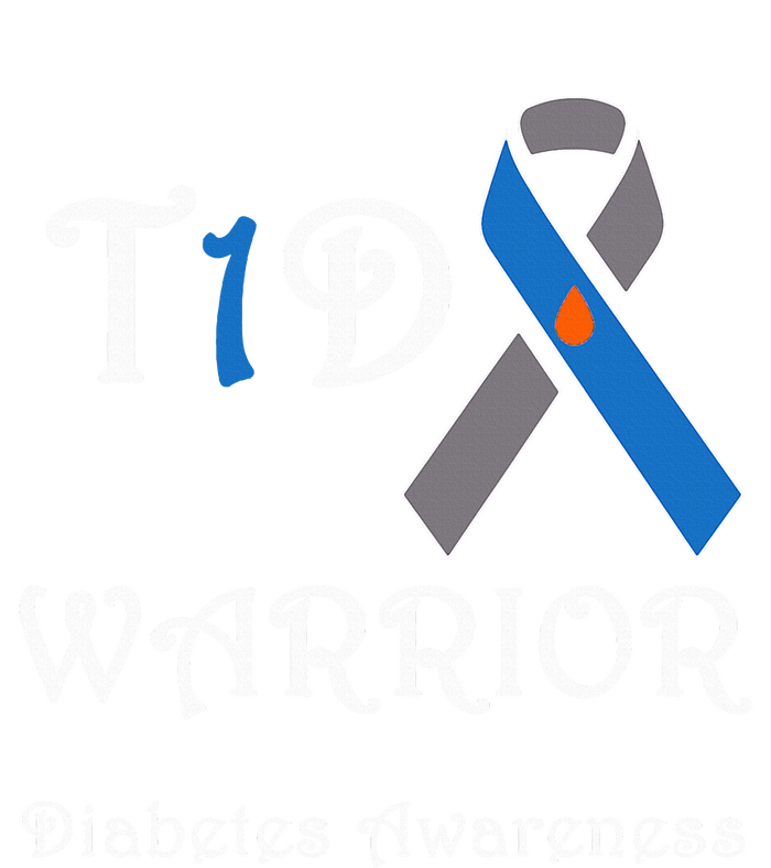 T1D Warrior Type 1 Diabetes Awareness Blue Ribbon Kids Hoodie