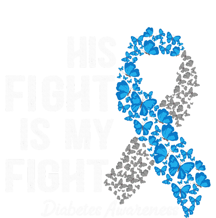 T1D His Fight Is My Fight Type 1 Diabetes Awareness Women's Crop Top Tee