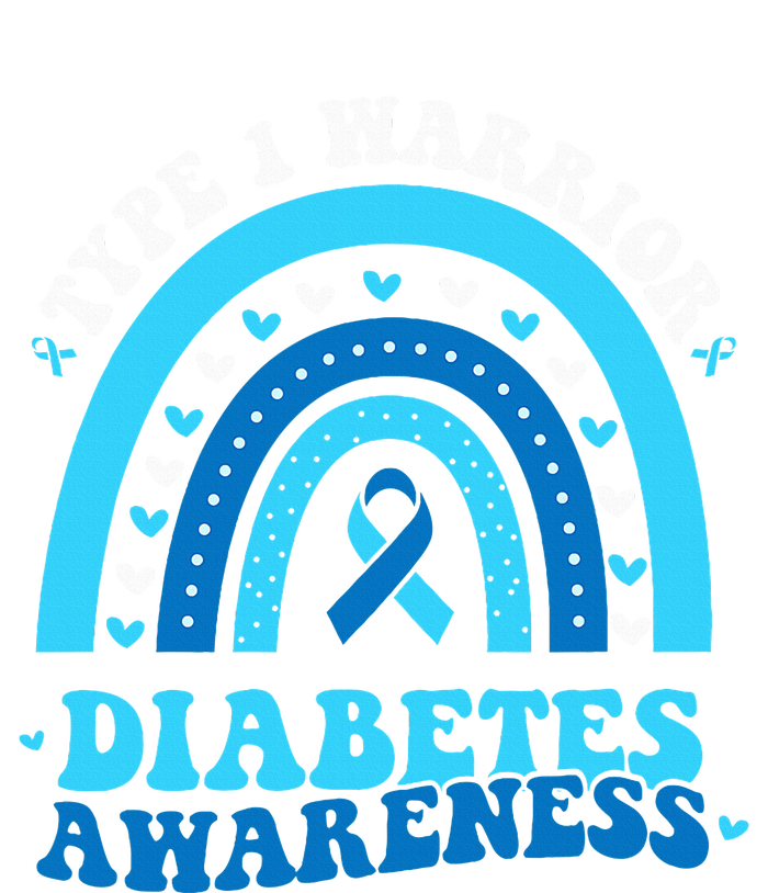 Wo Diabetes Awareness Type 1 Warrior T1D Blue Ribbon Drawstring Bag