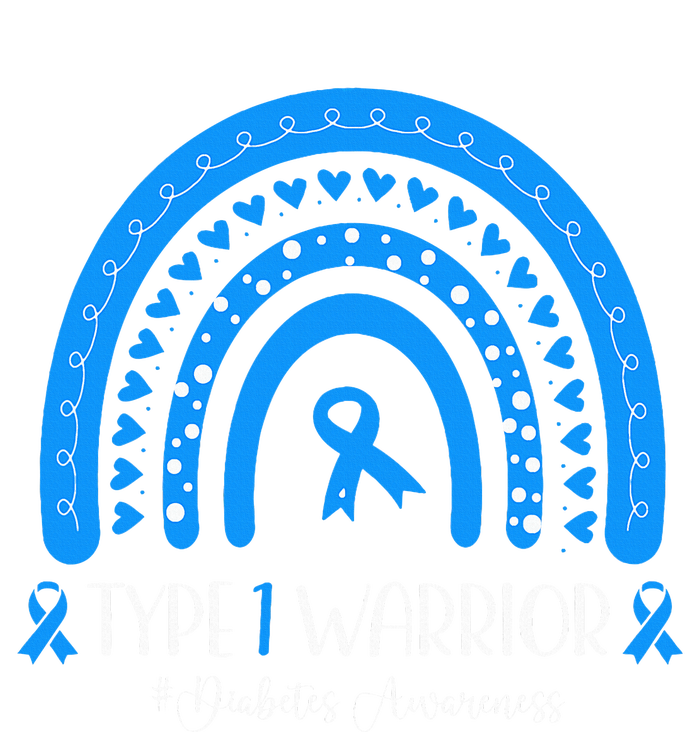  Diabetes Awareness Type 1 Warrior T1D Blue Ribbon Womens CVC Long Sleeve Shirt