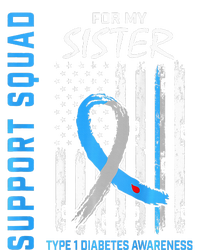 T1D Sister Type 1 Diabetes Awareness Flag Gifts Back Graphic Women's Fleece Hoodie