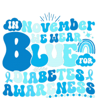 In November We Wear Blue Groovy Diabetic Diabetes Awareness T-Shirt