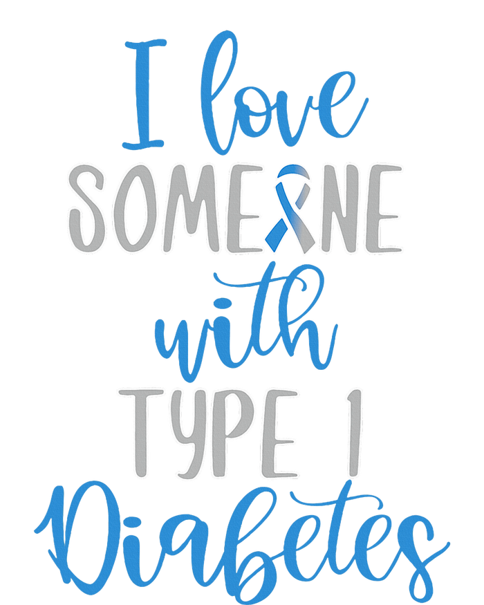 Type 1 Diabetes Love Juvenile Diabetes Blue Awareness Ribbon T-Shirt