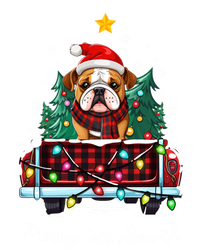 Bulldog Christmas Dog Truck Plaid Funny Xmas Tree Gift T-Shirt